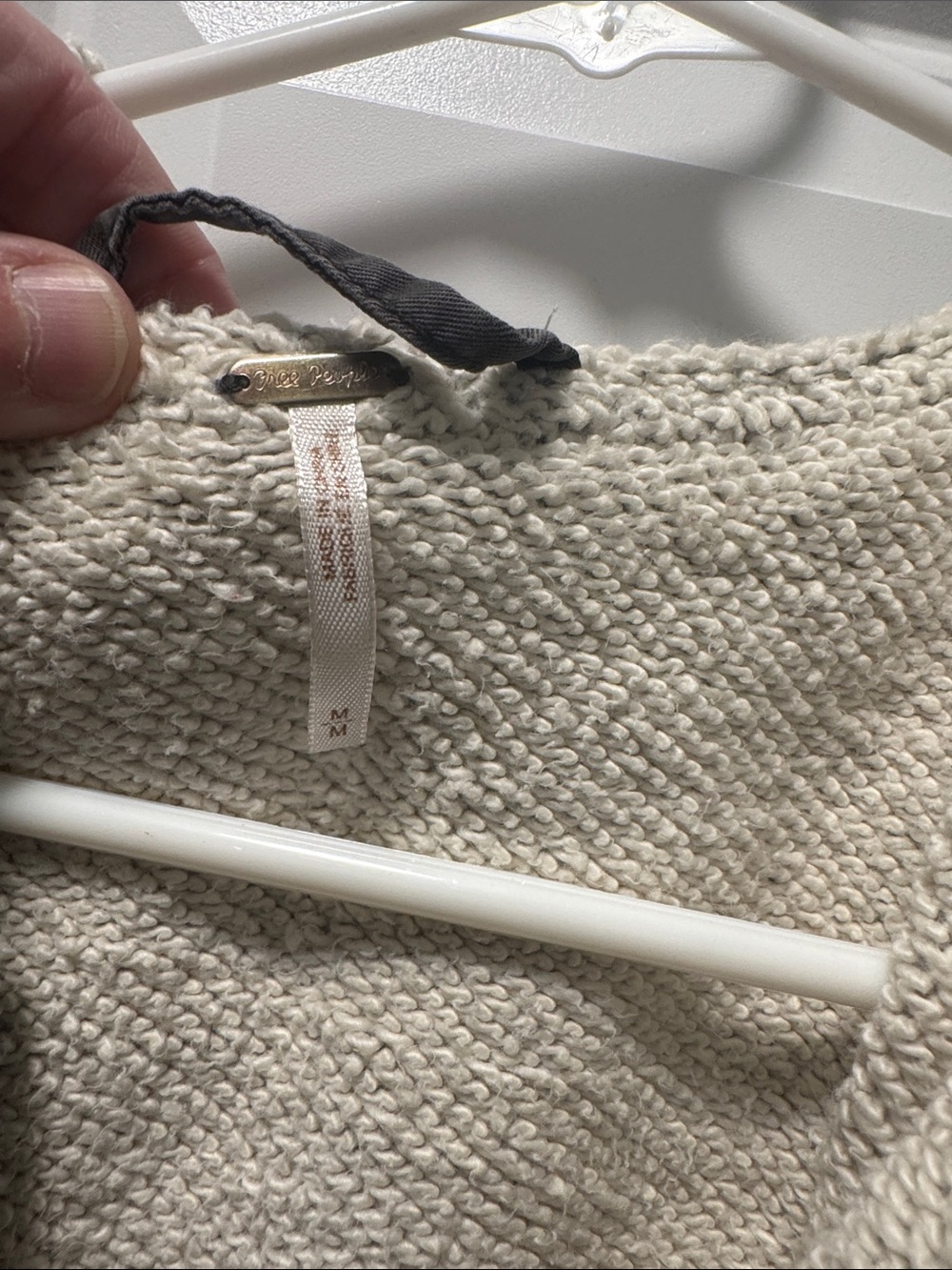 Free People Cream Knit Pullover Sweater - Picture 2 of 3